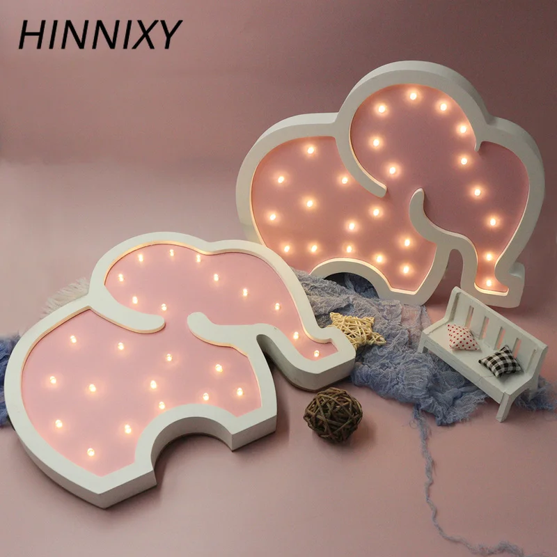 Hinnixy милый мультяшный ночник розовый синий Ангел Единорог животное LED Декор для