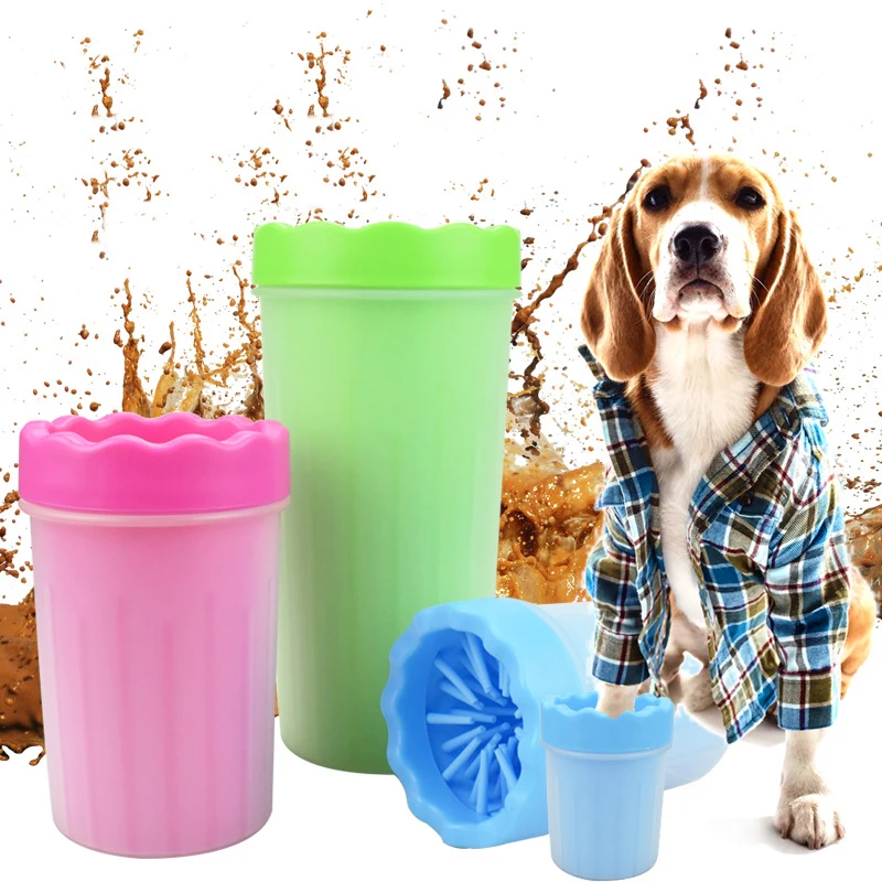 

Pet Cats Cleaner Dogs Foot Clean Cup For Dogs Cats Cleaning Tool Silica gel Washing Brush Paw Washer Pet Accessories for Dog