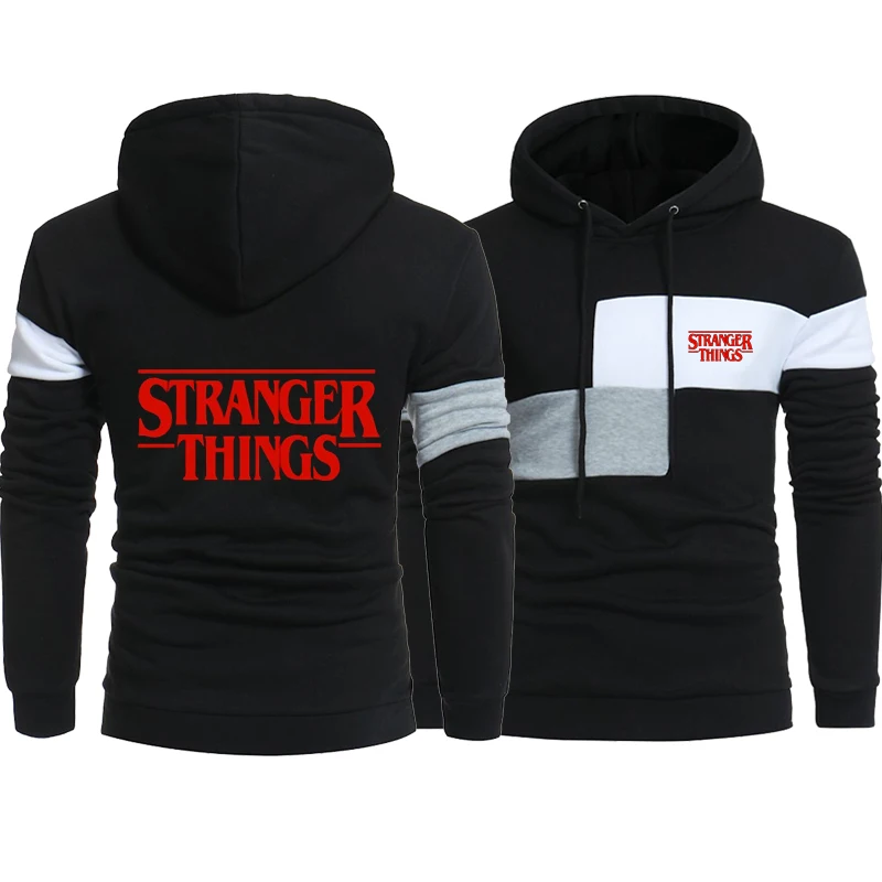 

Mens Pullover Fleece Blank Hoodie Stranger Things Game Sports Polyester Printing Logo Unisex Male Hip Hop Sweatshirts Clothing
