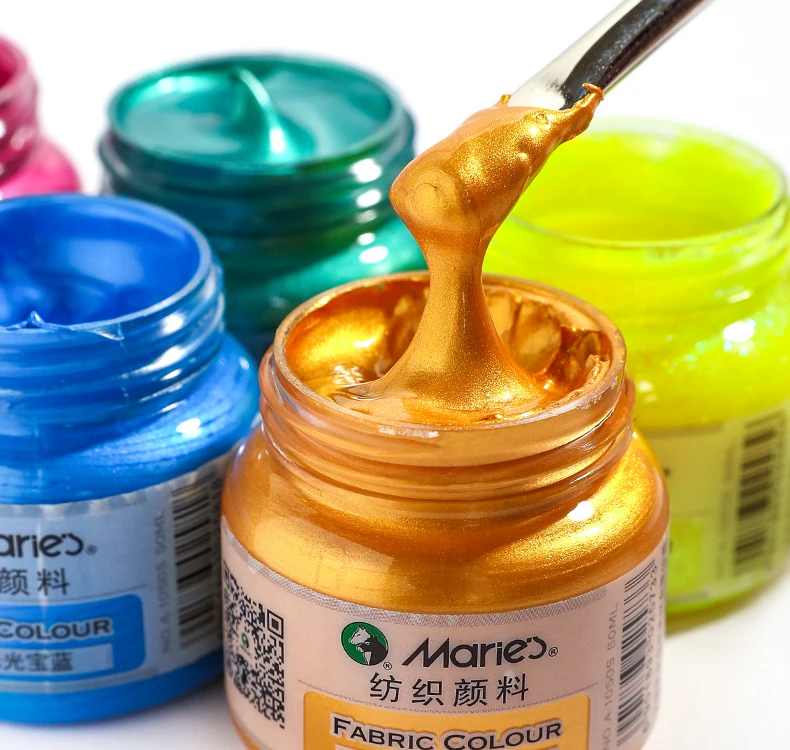 50ml handmade diy colorful fluorescent textile fiber paint painted clothes dye waterproof t-shirt shoes graffiti crafts painted