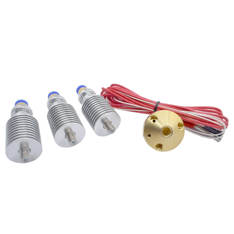 3D принтеры 12V Diamond Hotend латунь мульти Цвет подключения печатающей головки сопла 3 в