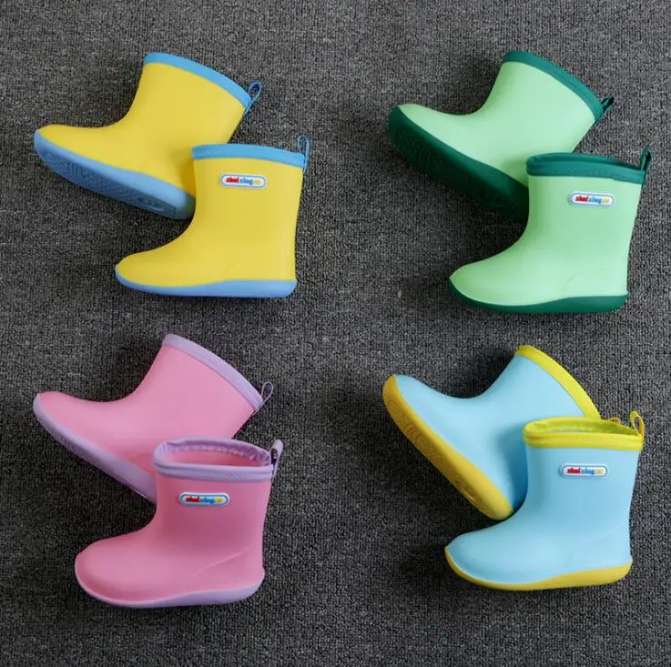 New Children Shoes Toddler Infant Kids Baby Boys Girls PVC Rain Boots Waterproof Non-Slip Shoes Kids Shoes