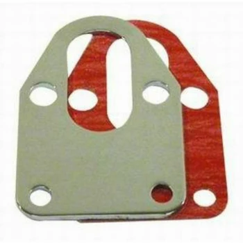 

For SB Chevy 283 305 327 350 383 400 SBC Chrome Fuel Pump Mounting Plate With Gasket Car Accessories Auto Mounting Plate Gaskets
