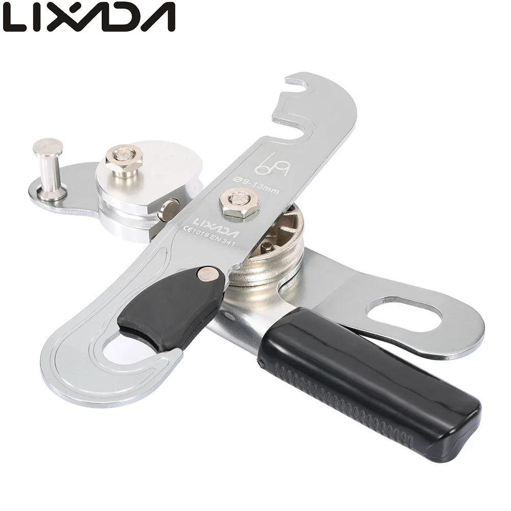 

Hot New Rock Climbing Handle Control Self-braking Stop Descender Survival Kit Rescue Safety Device Down Protector Outdoor Tool