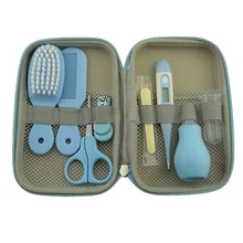 8 шт. набор для ухода за ребенком, инструмент для ухода за здоровьем, набор для стрижки ногтей для новорожденных, комбинация, Безопасный Очиститель носа, детские ножницы, ножницы, расческа