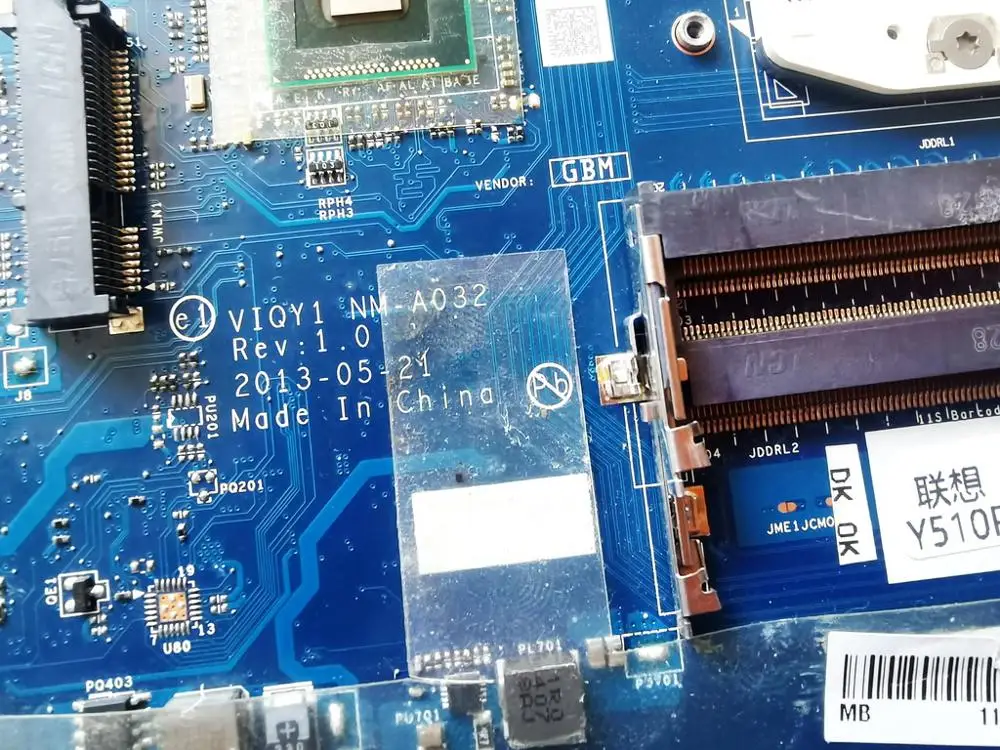 Оригинальная материнская плата для ноутбука lenovo Y510P GT755M 2GB VIQY1 NM-A032 протестирована