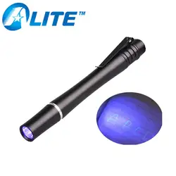 TMWT мини карман 2AAA Батарея питание 395NM 1 LED Ультрафиолетовое uv ручка фонарик черный свет факела