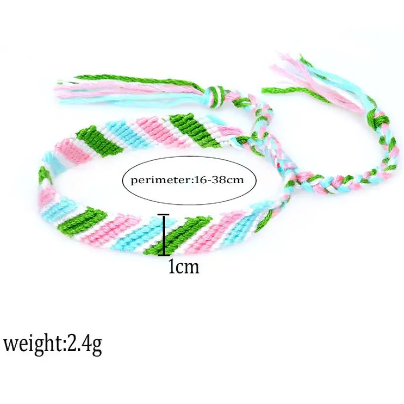 Ybollar Rainbow Friendship Bracelets Handmade Woven Cotton Cord Macrame Wristband Boho Style Wrap Bracelet Yoga Pulseras Jewelry - Image 3