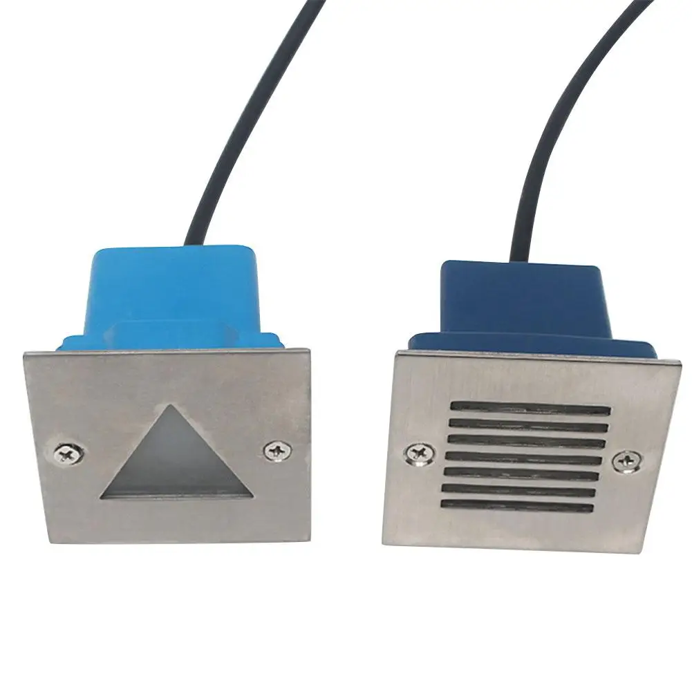 

1W LED Outdoor Step Light Square Stainless Steel Corrosion Resistant Waterproof Wall Lamp For Corridor Aisle