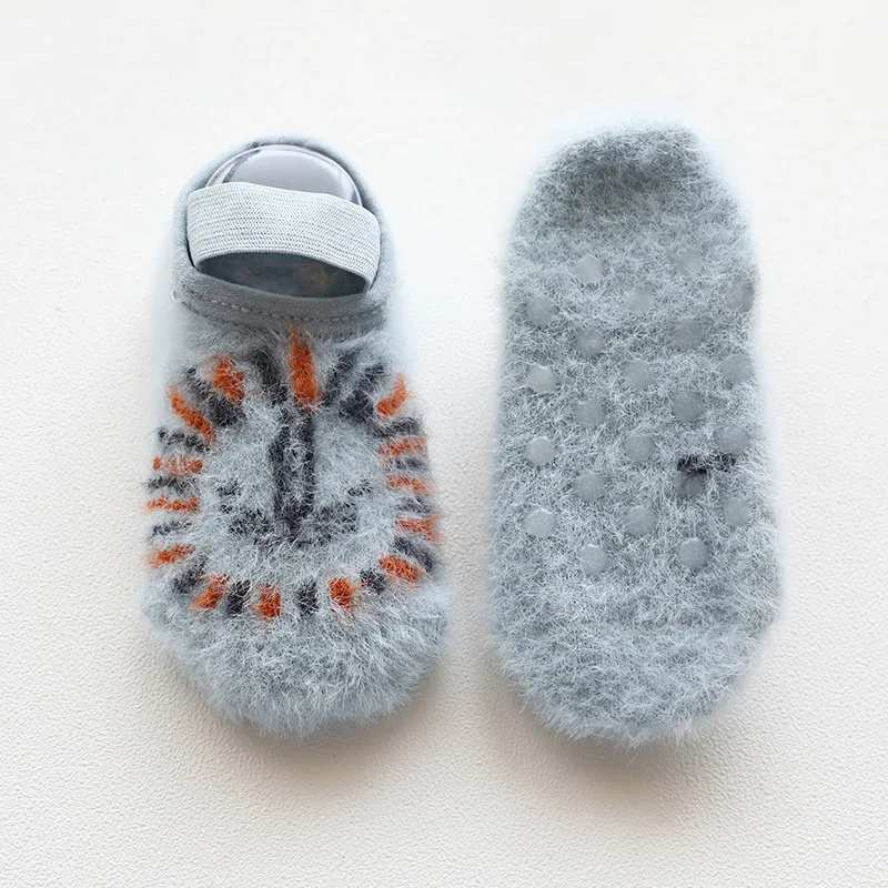 Детские носки-тапочки с нескользящим поясом, эластичные милые носки с рисунками животных для новорожденных девочек и мальчиков, носки для малышей, От 0 до 3 лет