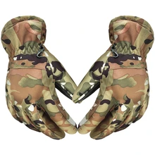 Зимние Лыжные Перчатки для мотоциклистов водоотталкивающие перчатки с полными пальцами флисовые термоперчатки для мужчин и женщин