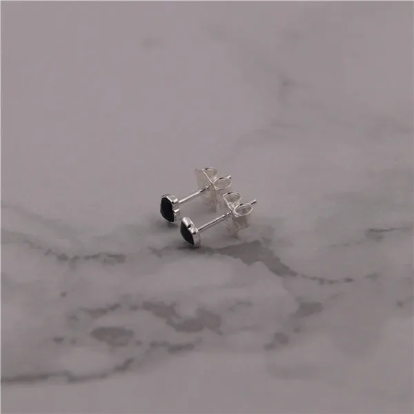 joyas de plata 925 stud earrings for women boucle d'oreille femme pendientes mujer - Цвет камня: 4mm 918453600