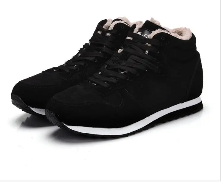 Cotton Men Boots Winter Shoes Plus Size  Ankle Boots Warm Fur Mens Winter Sneakers Winter Plush Mens Shoes Winter Snow Boots