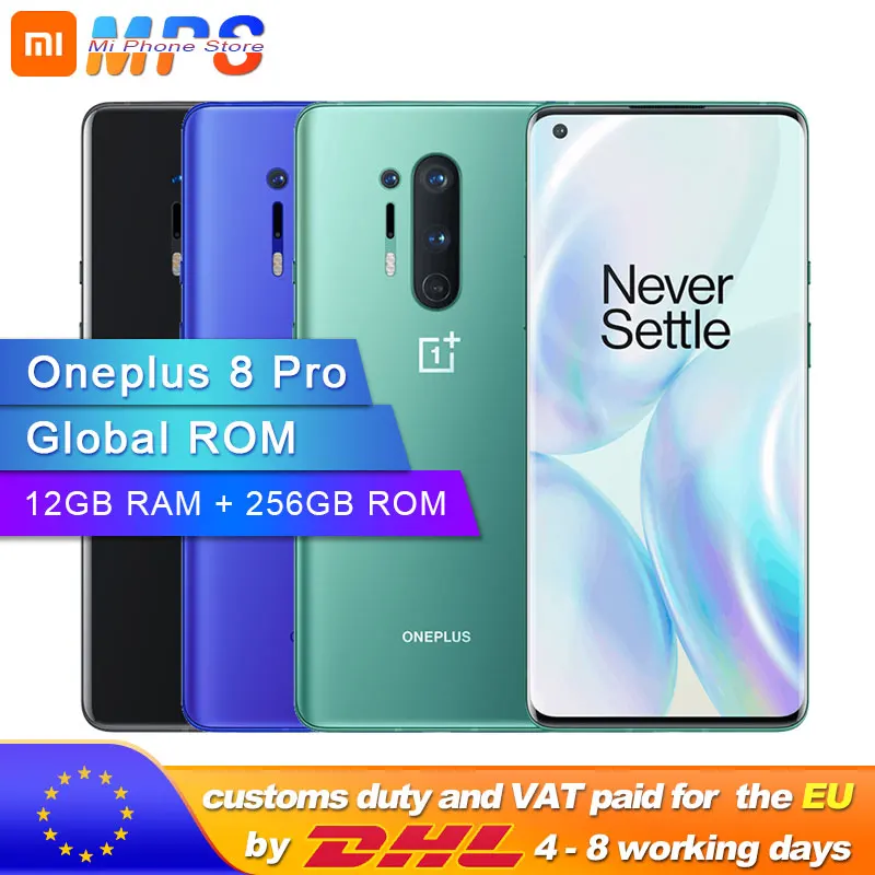 Новое поступление оригинальный смартфон Oneplus 8 Pro 5G Snapdragon 865 12 Гб ОЗУ 256 ПЗУ 6 78