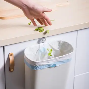 

Plastic Handing Trash Can Simple Wastebasket Home Office Garbage Bin Kitchen Gadgets Sink Bathroom Living Room Cleaning Tools