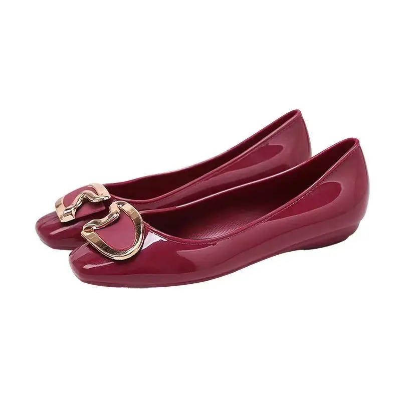 2021 Autumn Women Soft Patent Leather Flats Ladies Designers Loafers Slip On Shoes Mother Comfy Walking Footwear Cool Loafer Red