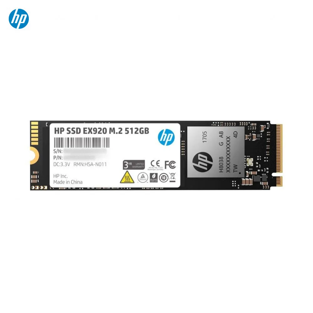 Твердотельный накопитель HP EX920 M.2 (80 мм) NVMe 1.3 PCIe Gen3 x4 3D NAND TLC|Внутренние