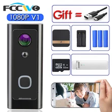 FCCWO V1 Full HD 1080P Wifi видео дверной звонок Водонепроницаемая беспроводная домашняя Secity камера Двусторонняя аудио связь ночное видение PIR умный фон
