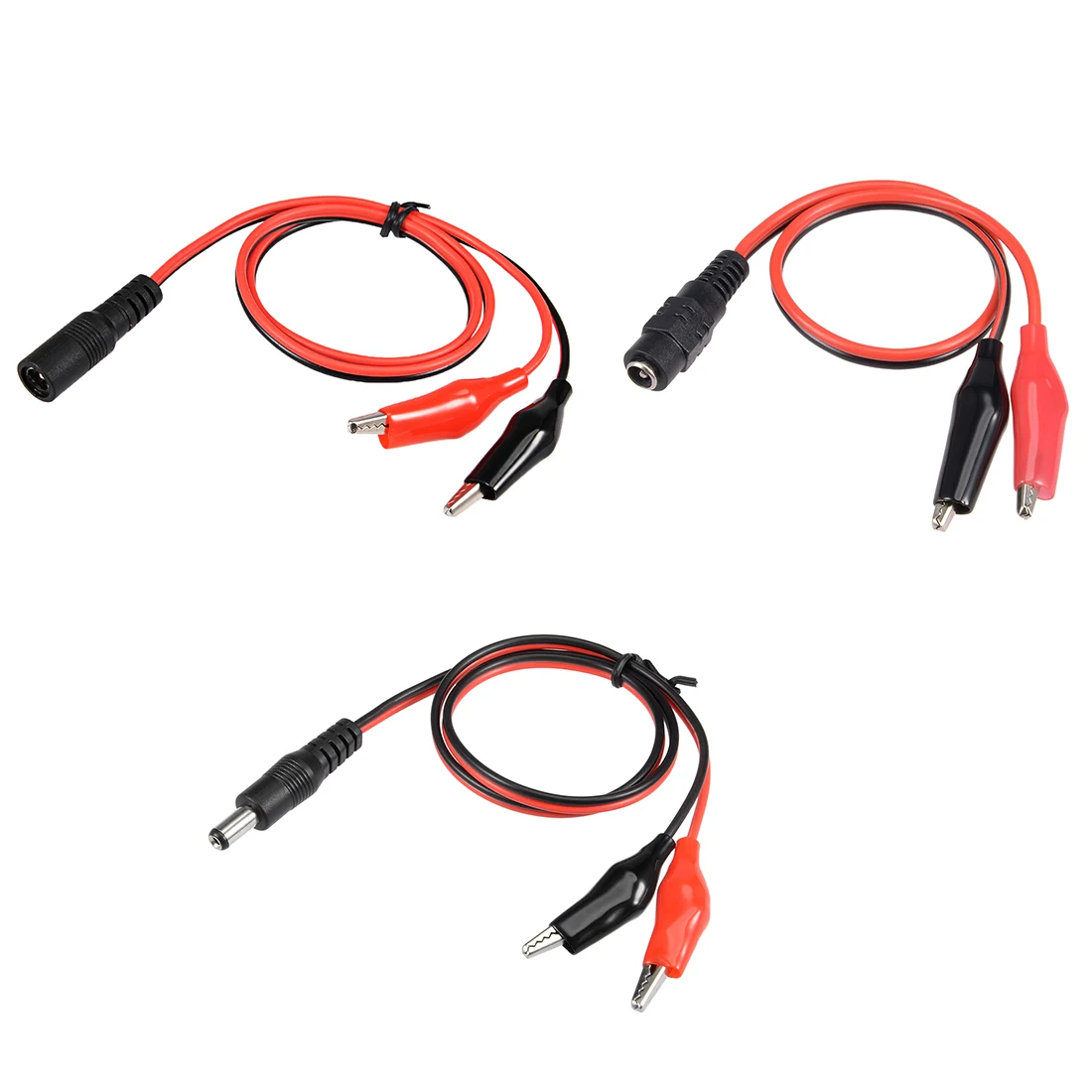 uxcell 2.1x5.5mm 12V DC Female Jack to Alligator Clip Power Cable Connectors for CCTV Security Camera Lighting Adapt 1Pcs | Обустройство