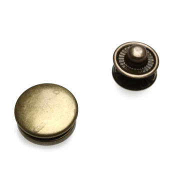 

50 Vintage Bronze 15mm closure buttons for Bracelet Shoes Clothing