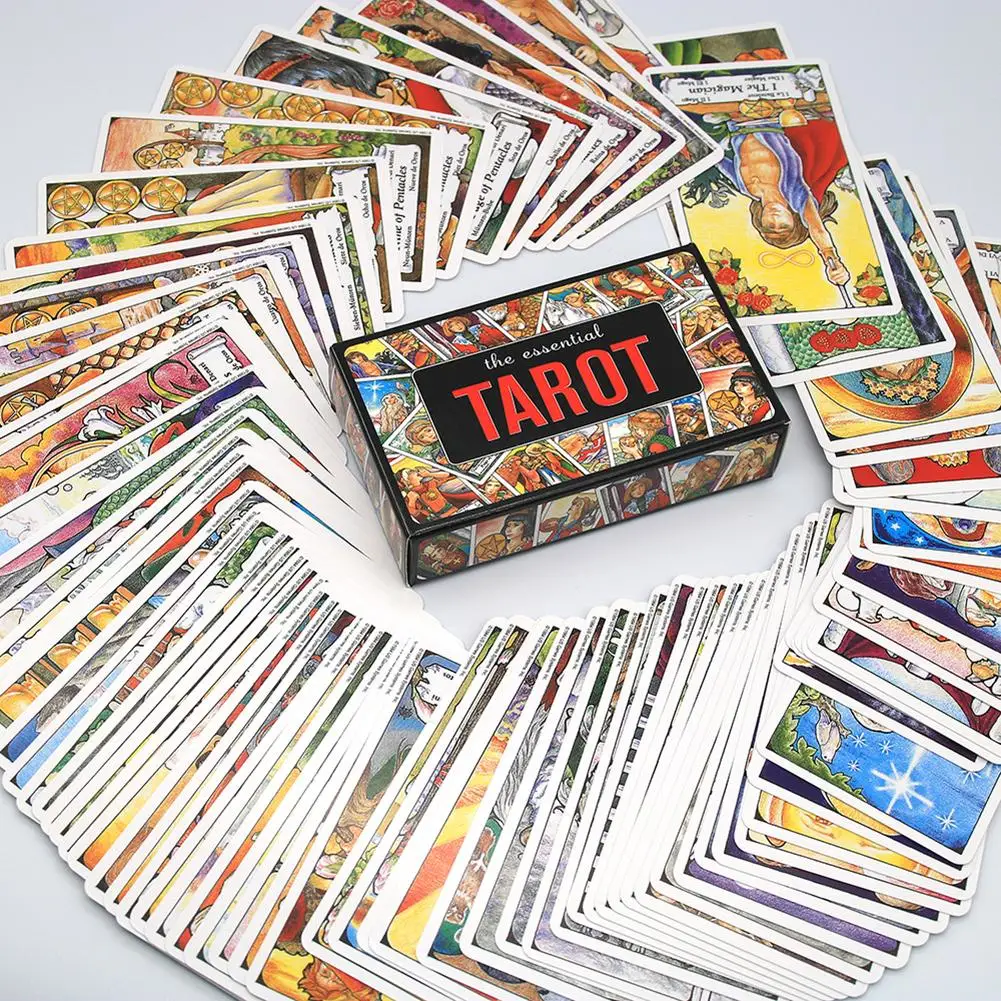 

Tarot Cards Deck 78pcs The Essential Tarot Playing Card Board Game Divination Tarot Table Cards Playing Card Games