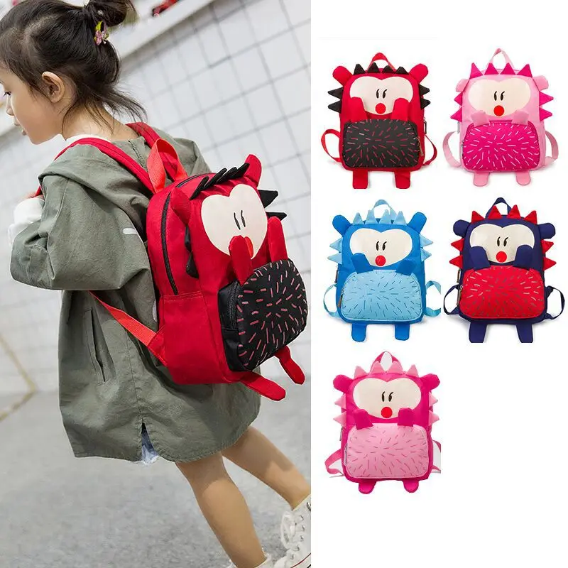 

New Style Hedgehog Small Bookbag Kindergarten Cartoon BOY'S Girls School Bag Backpack Picnic Package 1-3-5-Year-Old Backpack