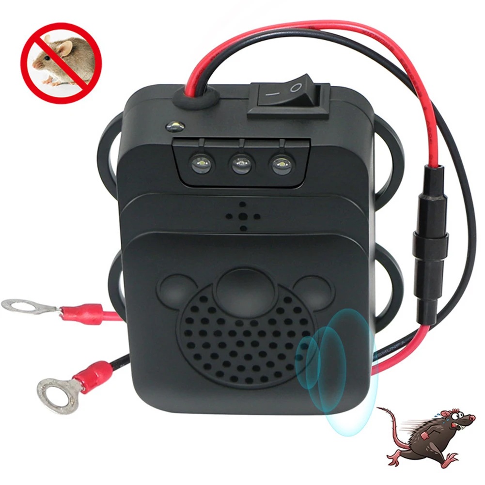 

Ultrasonic Mouse Repellent Car Non-Toxic Low Power Mouse Repeller For Keep Rodent Marten Away