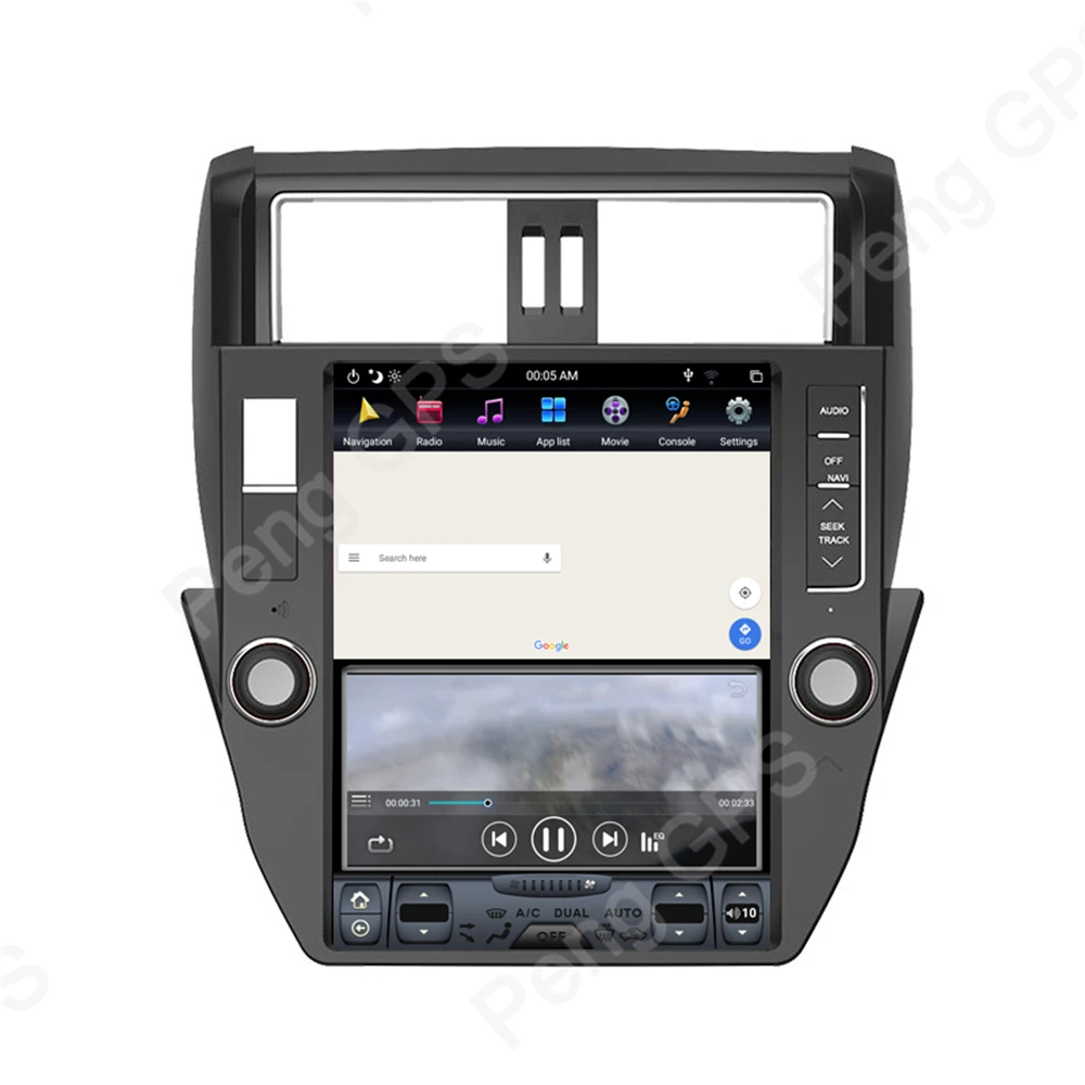 12,1 дюймов Android 8,1 автомобильный dvd-плеер для Toyota Land Cruiser Prado 150 2010-2013 gps навигация Tesla стиль 4K видео HD головное устройство