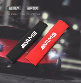 

2pcs car seat belt protection cover pad car shoulder pad For Mercedes benz A B R G Class GLK GLA C200 E200 C200L S400 S500 S600