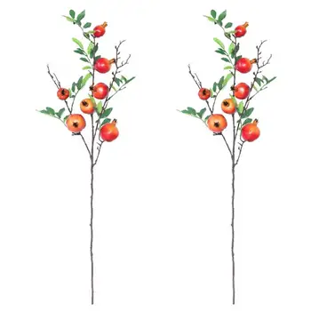 

2Pcs Pomegranate Adornments Artificial Pomegranate Decor for Home Decor Party Office