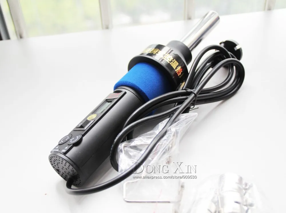 

Free shipping 220V 240V hot air gun LCD Adjustable IC SMD BGA+ 4Nozzle 8018LCD Heat Hot Air Gun Desoldering Soldering Station