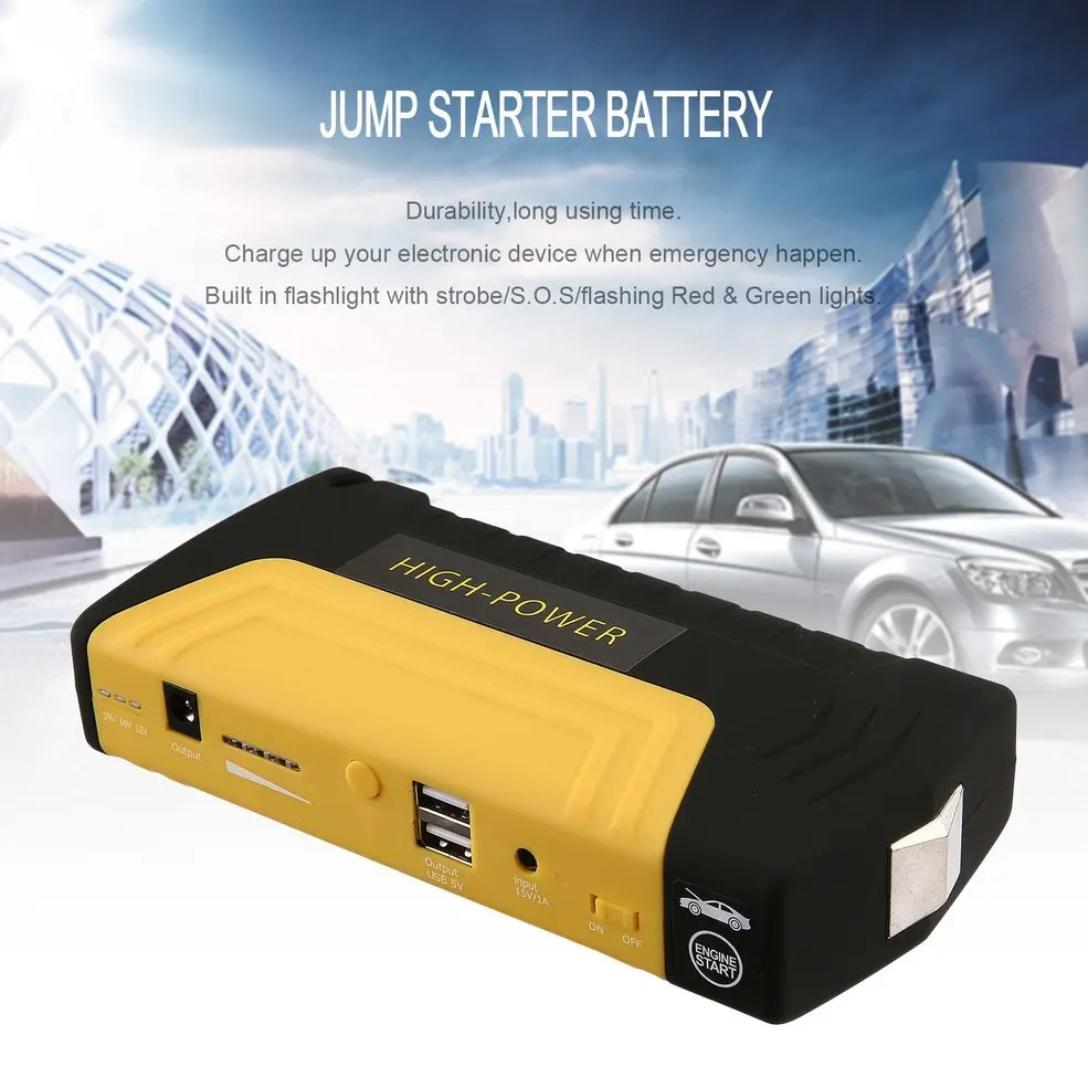 

AU Plug USB Portable Auto Engine Car Jump Starter Emergency Charger Booster Power Bank Battery With Air Pump Set