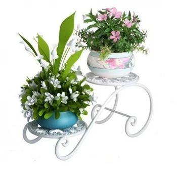 

Ou Shi, Wrought Iron Flower Rack, Multi-layer Indoor Table Balcony Window Office Desktop Fleshy Mini Flower Pot