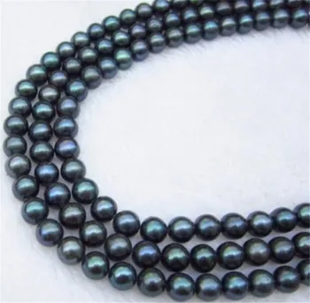 

Jewelry Pearl Necklace Beautiful AA++ 9-10 MM black Tahitian PEARL NECKLACE 50 INCH Free Shipping
