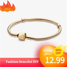 925 Серебряная подвеска в виде змеи, браслеты для женщин, супер подарок, аксессуары для бусин, ювелирные изделия, вечерние, подарки, браслет 17 см-21 см, золото