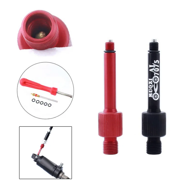 

Rear Biliary Shock Absorber Gas Filling Nozzle IFP Air Nozzle Aluminum Alloy Lengthen Anti-Leakage Mountain Road Bike