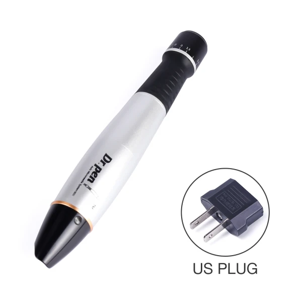 US Plug Ultima A1-C иглы Советы Микро прокатки иглы татуировки ручка 12 Pin иглы электрические микро крошечные прокатки системы терапия Уход за кожей - Цвет: US Plug