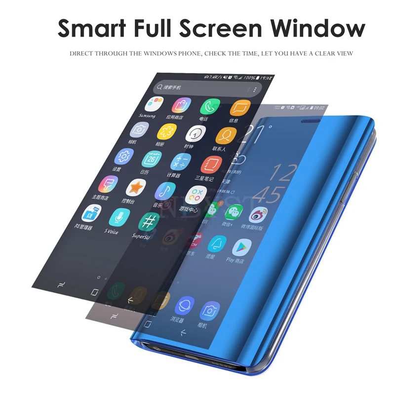 Зеркало Smart View чехол для huawei Honor V30 20 Pro/Mate 10 Lite 10i 9X 8A 8S 8X 8C 7C 7A Pro фотоаппаратов моментальной печати 7S YAL-L41 L21 JSN крышка для huawei Nova 6 SE