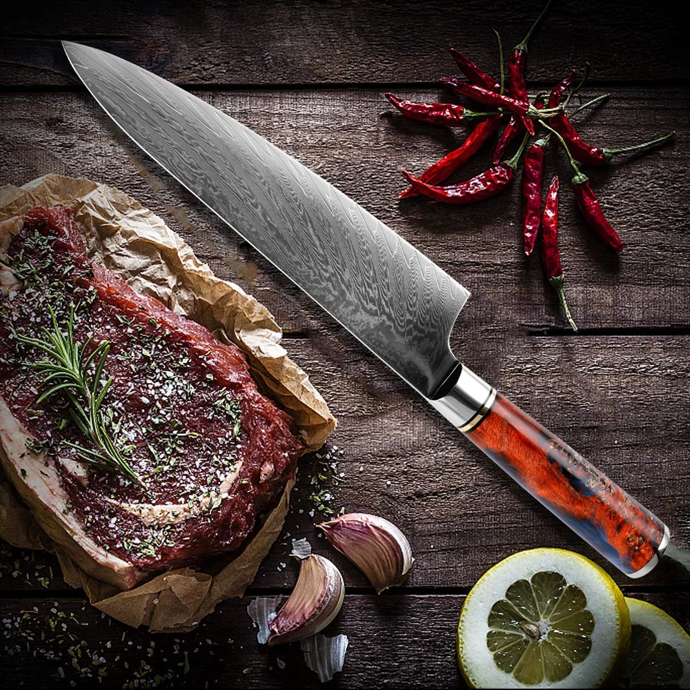  XITUO Chef Knife Damascus VG10 Steel Professional Japanese Kitchen Knife Sharp Cut Cleaver Slicing  - 4000035091215