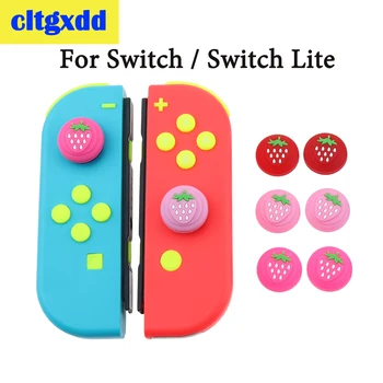 

2pcs Strawberry Thumb Stick Grip Silicone cap Joystick Cover For Nintendo Switch Lite Joy-Con Controller Silicone Thumbstick Cas
