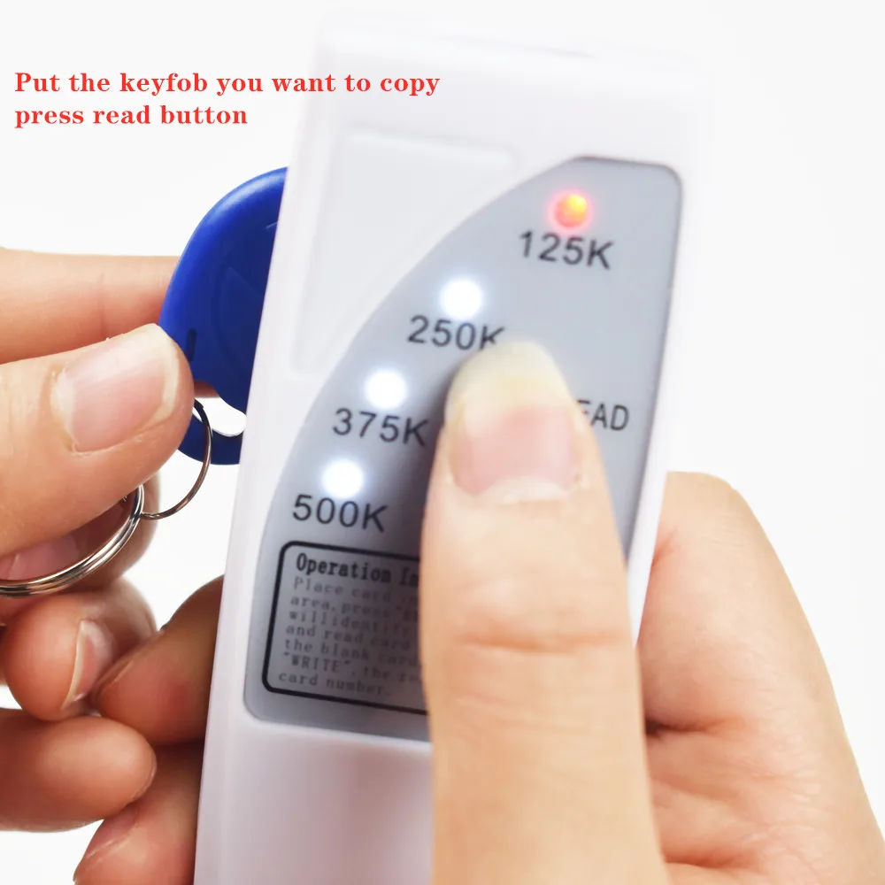 Ручной Rfid считыватель карт 125 кГц копиры Дубликатор duplo и идентификационные метки