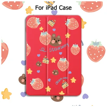 

Soft Bears Red Cake Case For iPad Magnet For iPad Mini 5 4 3 Case For iPad Air 2 Case Pro 2020 11'' Tablet Folding Case 5th 6th
