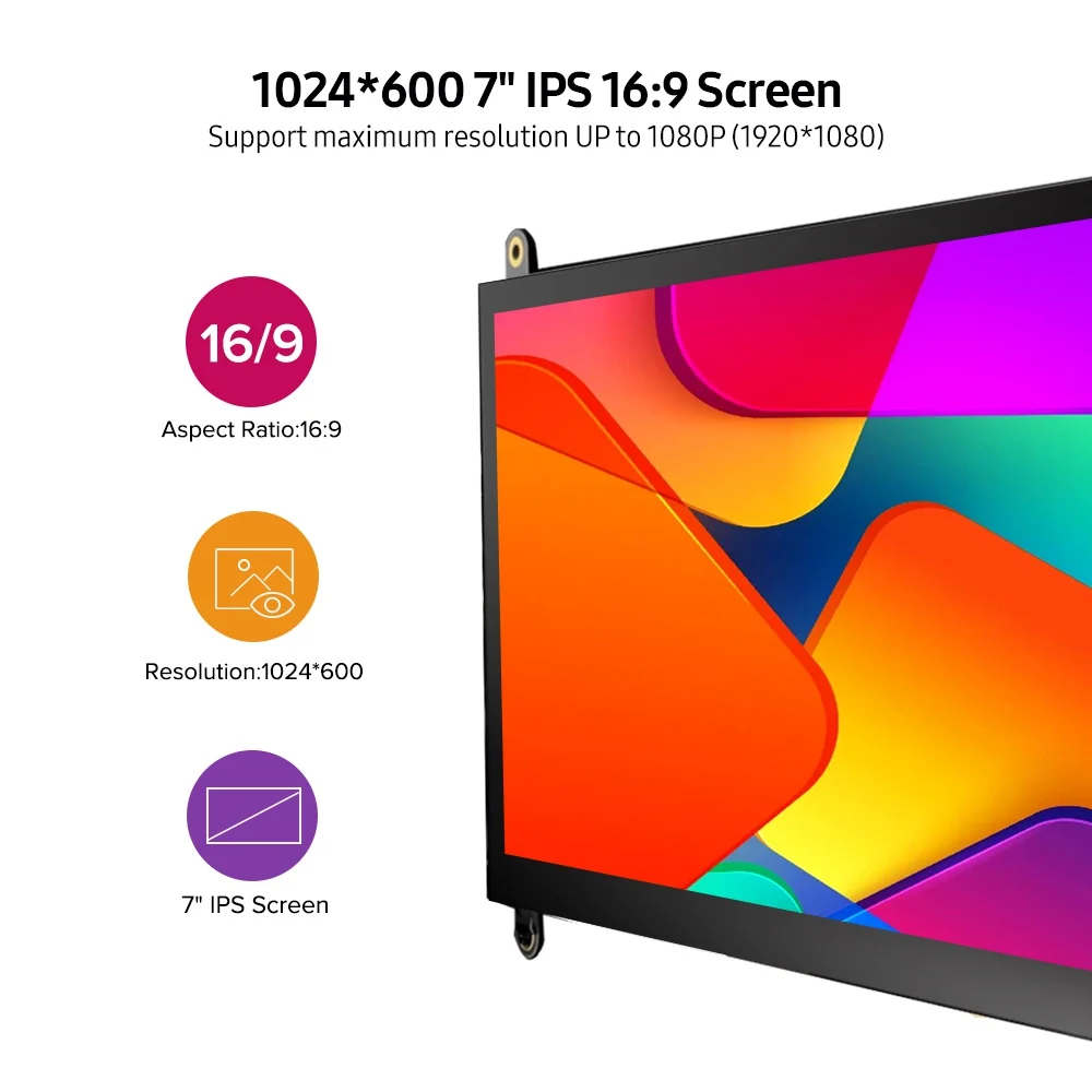 EVICIV 7 дюймовый портативный монитор 1024x600 IPS дисплей HDMI видео ПК ноутбука PS4 Xbox
