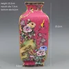 Qing Dynasty Qianlong Enamel Painted Gold Flowers And Birds Square Vase Home Furnishings Antique Porcelain Collection 4