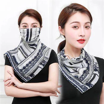 

Face Cover Scarf Breathable UV Protection with Adjustable Ear Rope for Women Outdoor VJ-Drop