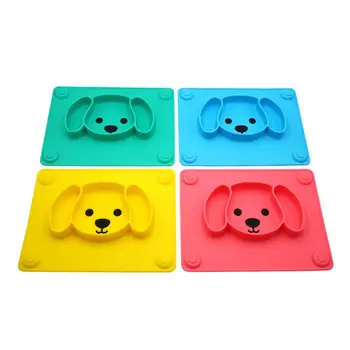 

Toddler Baby Silicone Suction Placemat Child Feeding Non Slip Plate Easy Clean