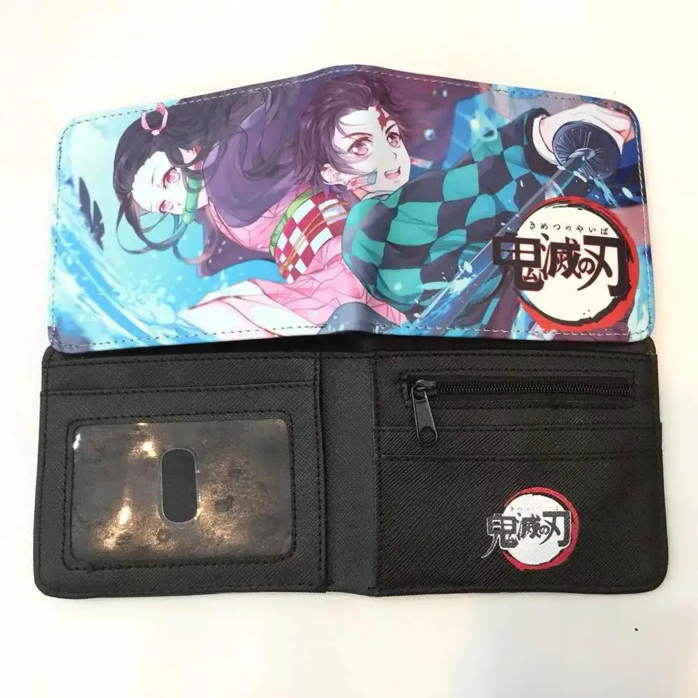 30 Аниме Bifold кошелек Demon Slayer: Kimetsu no Yaiba портмоне на молнии фото держатель для карт посылка Studend кошельки с персонажами мультфильмов - Цвет: 30
