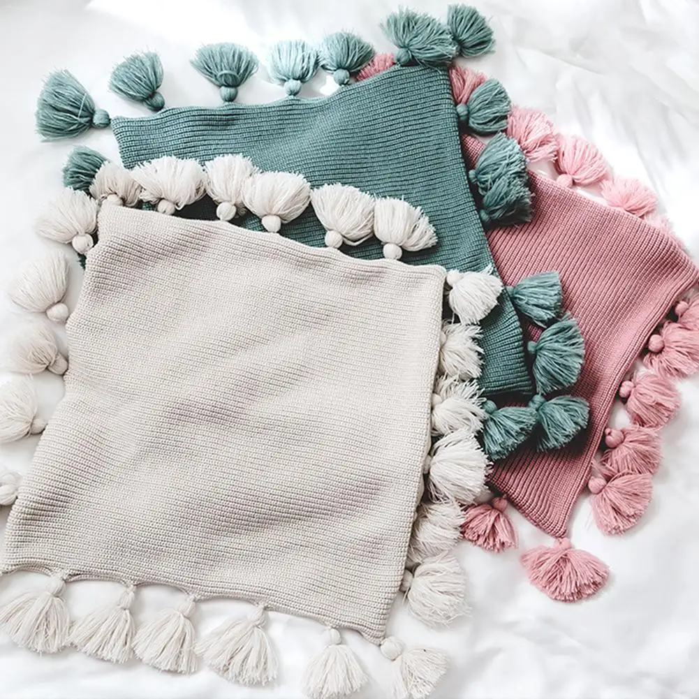 

Home Soft Knitted Hoop Pillowcase Lantern Ball Pillowcase Home Textiles >> Pillow Case