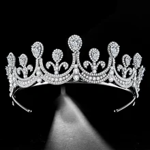 Безопасная упаковка) Роскошные хрустальные короны принцессы королевы свадебные аксессуары для волос ручной работы невесты диадемы Короны для женщин