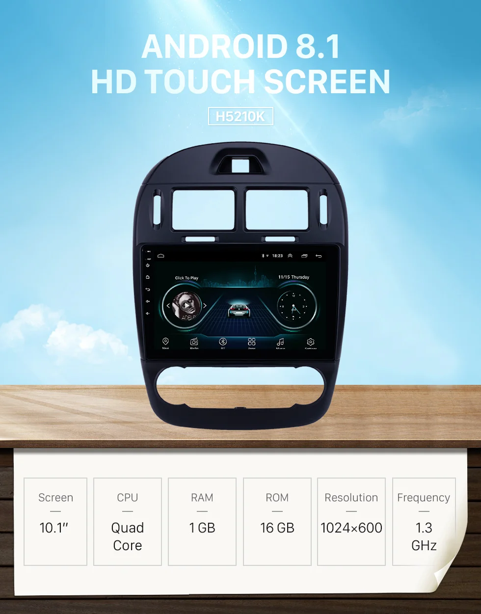 Top Harfey 10.1 inch Android 8.1 Touchscreen GPS Navi Auto Radio for Kia Cerato 2017-2019 A/C with USB WIFI AUX support Carplay SWC 0